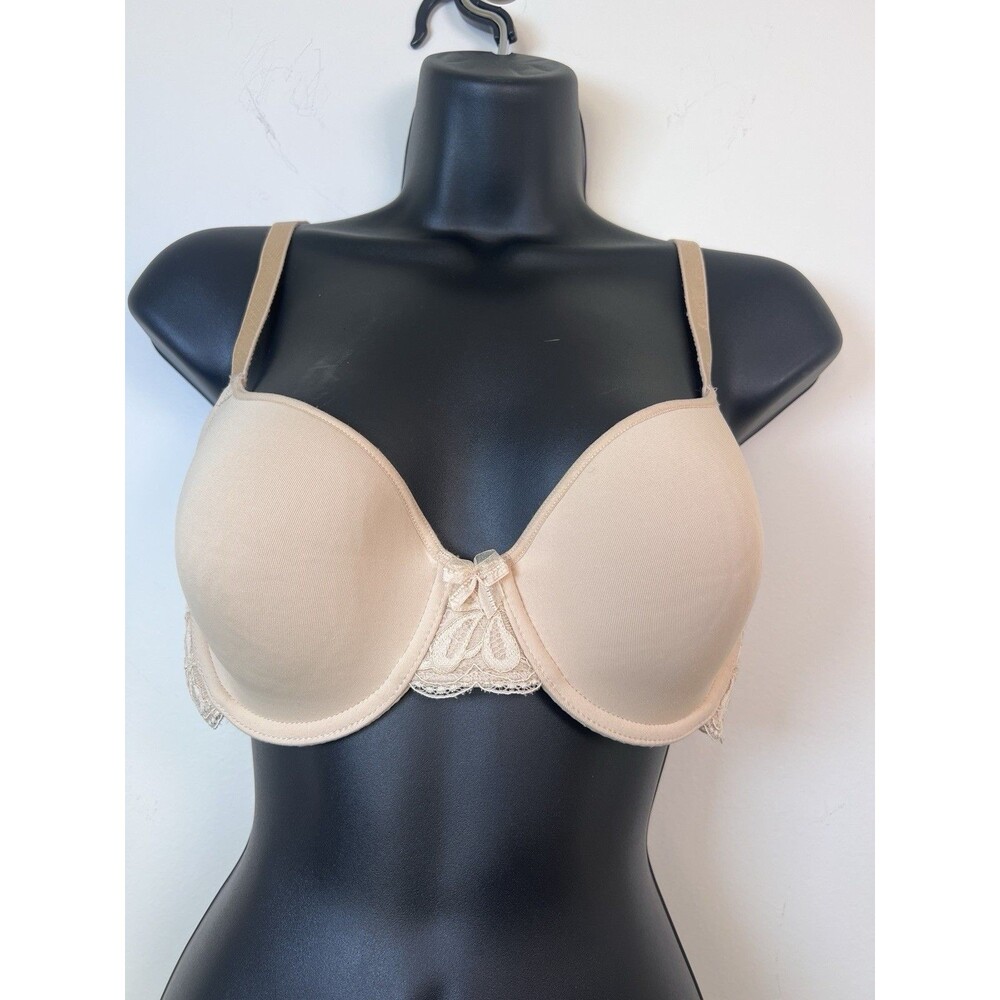 Wacoal Bra Size 36B 853166 'All Dressed Up' Beige Sexy Lingerie Lined Lace